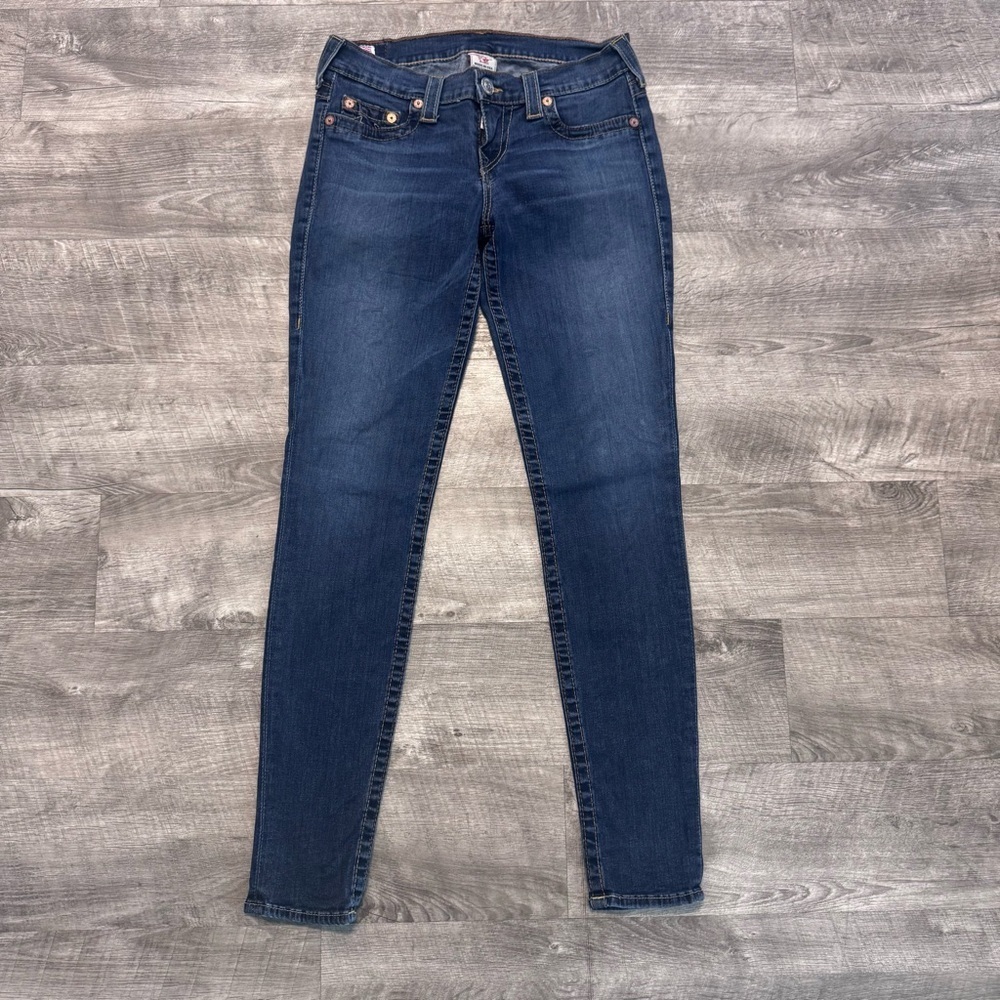 True Religion Casey Low Rise Medium Wash Stretch Skinny Jean Womens Sz. 29